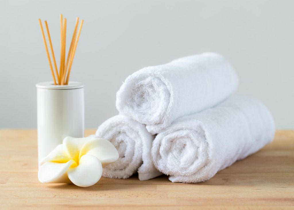 Aromatherapy spa plumeria and towel